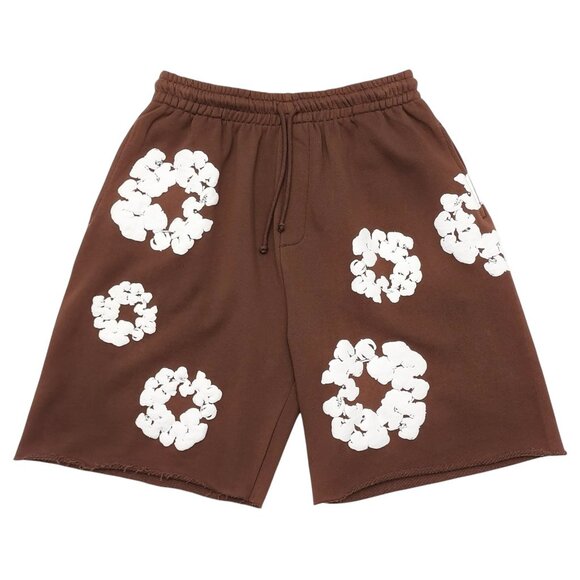 Denim Tears The Cotton Wreath Shorts Brown - Picture 1 of 3